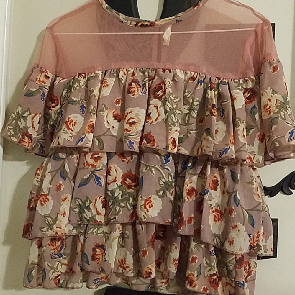 Tiered ruffle top